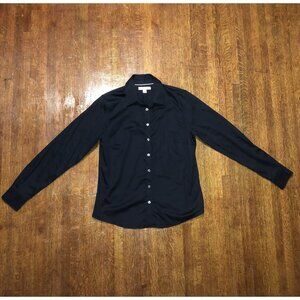 Banana Republic Women's Non-Iron Tailored Stretch Shirt Size 12 Black